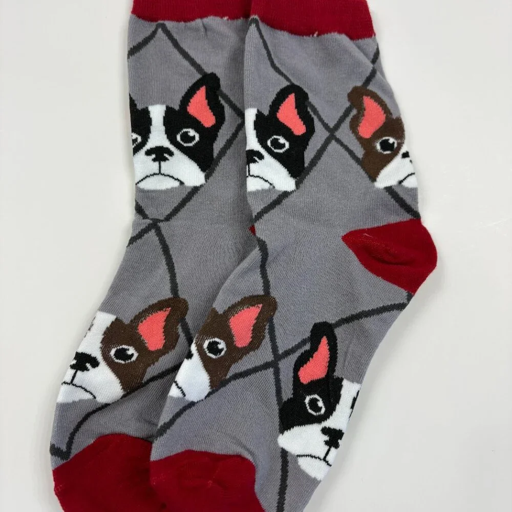 French Bulldog - Colorful -Women's 5 Pack -Crew Socks - OS - NWT